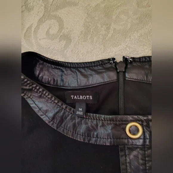 Talbots Black Midi Dress with Button Detail - Picture 5 of 6